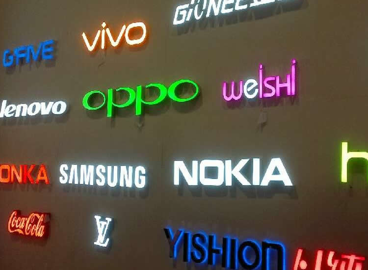 What is the minimum size of LED resin luminescent characters?